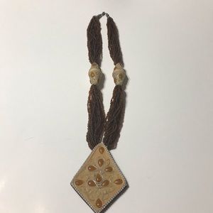 Vintage beaded ornate necklace